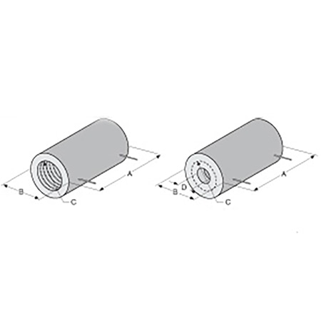 Cylinder Shaped Ceramic Heaters 1800 °F Max and 4 kW Max