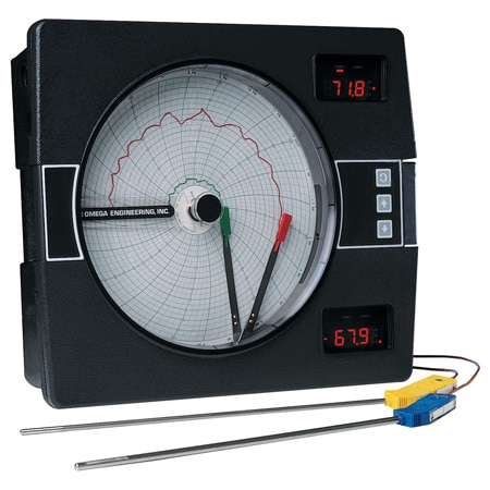 Enregistreur graphique circulaire, diagramme Ø250mm, <br>1 ou 2 voies universelles,