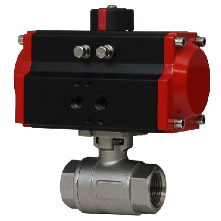 2-Piece SS Ball Valve, Reinforced PTFE, 316 SS, Custom Actuators, Flow Control