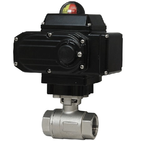 2-Piece SS Ball Valve, Reinforced PTFE, 316 SS, Custom Actuators, Flow Control
