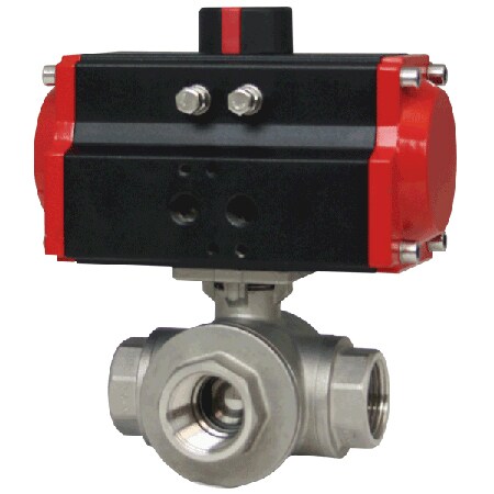 3-Way Stainless Steel Ball Valve, Blowout-Proof Stem, Compact Design
