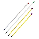 14 in, 12 in and 7.9 in General Red Organic Liquid Thermometers