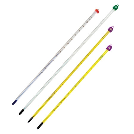 14 in, 12 in and 7.9 in General Red Organic Liquid Thermometers