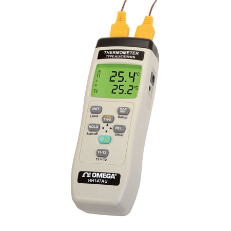 2 Channel Handheld 7 Thermocouple Types Datalogger USB output