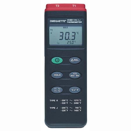 2 Channel Handheld Type K and J Thermocouple Datalogger USB