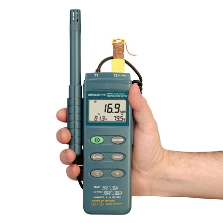 2 Channel Handheld Humidity K Type Thermocouple Datalogger