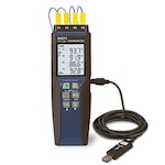 4-Channel Handheld Type K, J, T, or E Thermocouple Data Logger