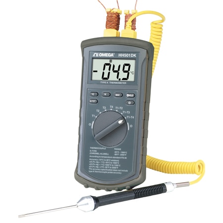 4-Channel K Type Thermocouple Meter NIST Traceable