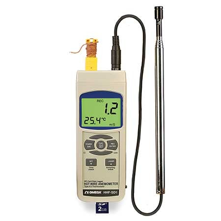 Hot Wire Anemometer with Real Time Data Logger