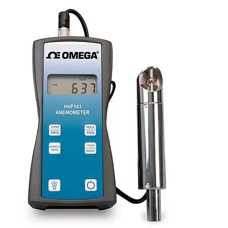 Precision Handheld, Rotating Metal Vane Anemometer         