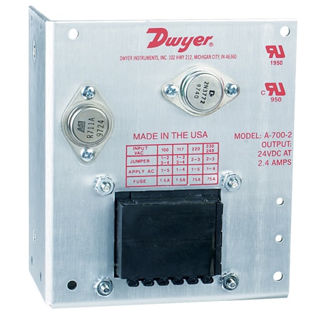 Open-Frame Power Supply for Dwyer Pressure, Temp, & Velocity Transmitters