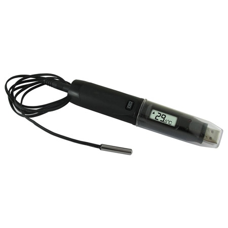 Thermistor Probe Temperature Data Logger with LCD Display