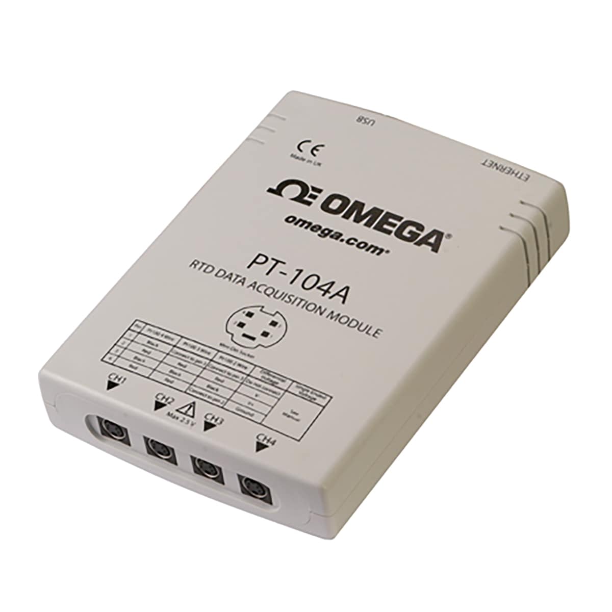 Module d'acquisition de données à 4 canaux RTD avec interface USB ou Ethernet