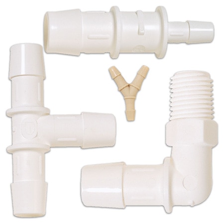 Plastic Fittings for Tubing and Hose (1/16 in ID to 1 in ID)