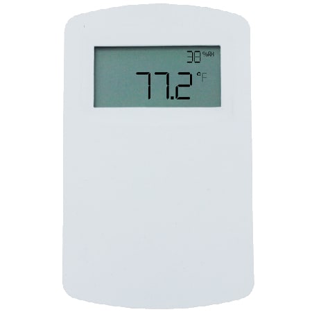 North American Wall Mount Humidity / Temperature Transmitter with 3% accuracy and universal current / voltage output for RH and Temperature with LCD