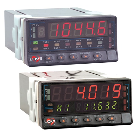 1/8 DIN Panel Meters, 4-5 Digit Display, Process/Temp/Load Cell Inputs