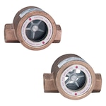 Sight Flow Indicators, Brass/316 SS, Single/Double Windows, Rotating Impellers