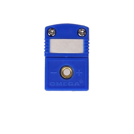 Miniature Thermocouple Connectors Flat Pin with Write-on Window, Standard and Extended Temperature Range