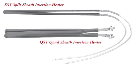 Split Incoloy Cartridge Heater 0.38 to 1 in OD 5 to 60 in Long