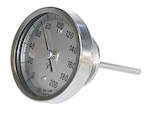 3 in and 5 in Dial Sanitary Thermometer with 1 1/2 in Triclamp