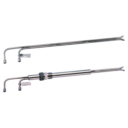 "S" type stainless steel Pitot tube, 18" insertion length.