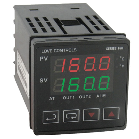 Dual Loop PID Temp Controller, RS-485, Alarm Outputs, Dual LED Displays