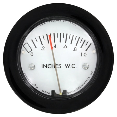 Compact Low Differential Pressure Gauge – No Power Needed, Dependable and Low Cost