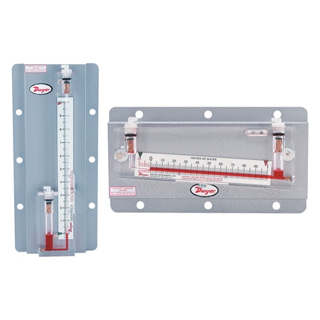 Durablock® Solid Plastic Low-Range Gas & Air Pressure Gauges, NIST Options