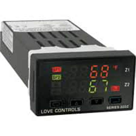 1/32 DIN Dual Zone Temp Controller, 5 Thermocouple Inputs, Fuzzy Logic