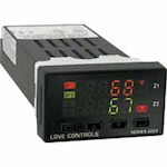 1/32 DIN Dual Zone Temp Controller, 5 Thermocouple Inputs, Fuzzy Logic