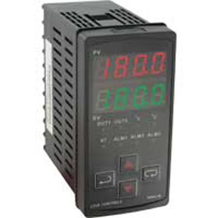 1/8 DIN Temp/Process Controller, Dual Outputs, 13 Alarms, PID, RS-485