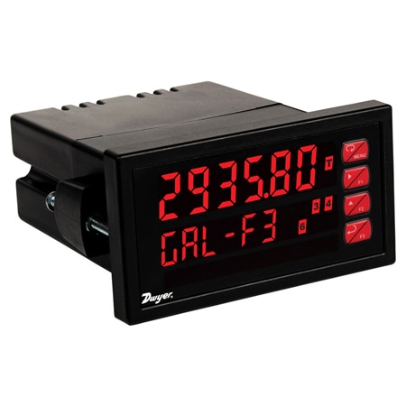 1/8 DIN Digital Panel Meter, Dual Display, 4-20 mA/0-10 V, NEMA 4X