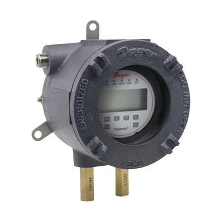ATEX/IECEx Digihelic® Differential Pressure Controller, Digital Display, 4-20 mA