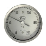 Sanitary Bimetal Thermometers, External Reset, Various Stem Lengths