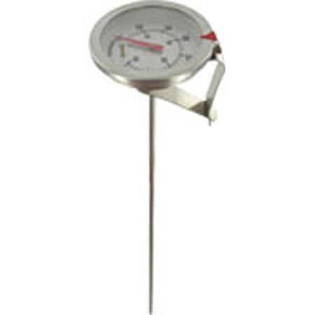 Clip-on bimetal thermometer, range 0 to 250°F, 5" stem.