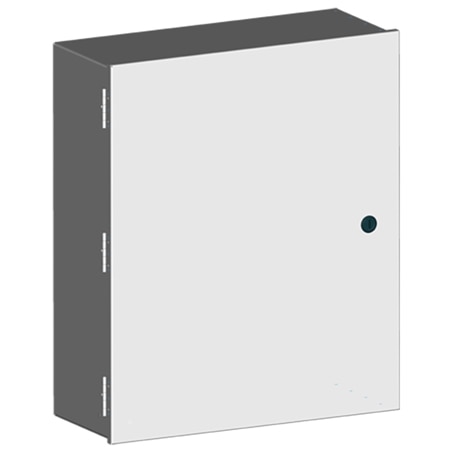 Wall-Mount Carbon Steel Enclosures, 180° Door, Quarter Turn Latch