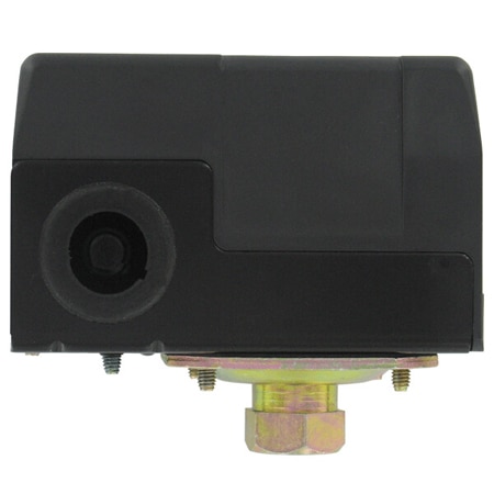 Water pump pressure switch, NC, range 30-100 psig (2.1-6.9 bar), approx. adj. deadband 20-35 psig (1.4-2.4 bar), max. pressure 179 psig (12.3 bar).