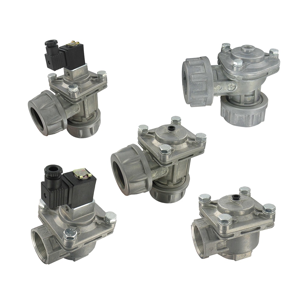 Vannes de collecte de poussière sans ressort pour DCT1000/DCT500 – Angle de 90°