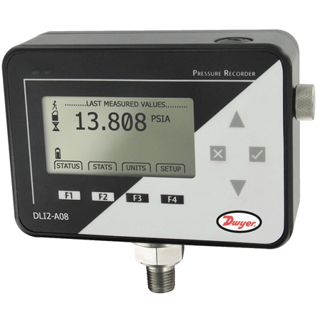 LCD Pressure Data Logger, 5,000 psi, Large Screen, 260k+ Readings