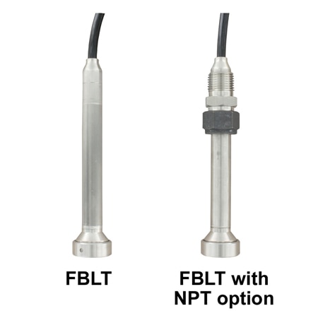 Flush Tip Submersible Level Transmitters, Piezoresistive, 316 SS