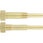 Affordable Industrial Thermowells, 2.5" & 5", Brass/Stainless, NPT 3/4"