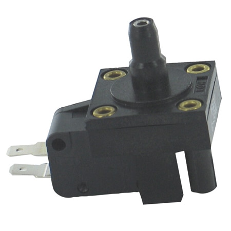 Miniature vacuum switch, min. set point 9" w.c. (21 mbar), max. set point 80" w.c. (199 mbar), 1/4" smooth port process connection.