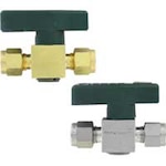 Compact Plug Valves, 3000 psig, 1/4 Turn, 316 SS/Brass, Tube/NPT Fitting