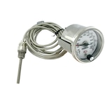 Remote Reading Thermometer, SPDT Relay, 3-1/4" Dial, 10.5 ft Hose