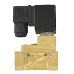 Compact Brass 2-Way Solenoid Valve, NC, for Air, Gas & Liquids, 176°F Max