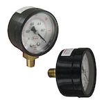 Utility Pressure Gauge, Dual psi/bar, 300 psi, 2.5% Accuracy, Black Steel