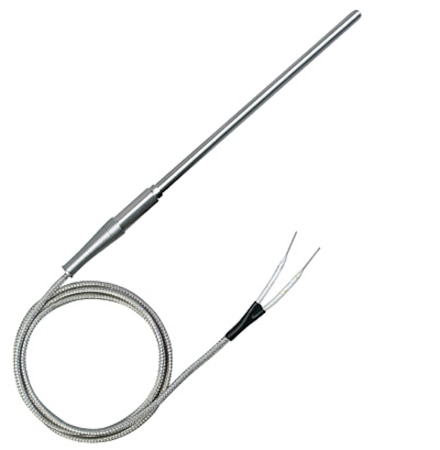 High Temperature Lead Wire (Inconel® 600 Braid over Nextel® Ceramic-Insulation) Rugged Thermocouple Transition Joint Probe