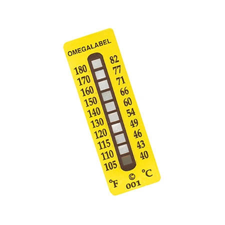 10 Point Non-Reversible Temperature Label