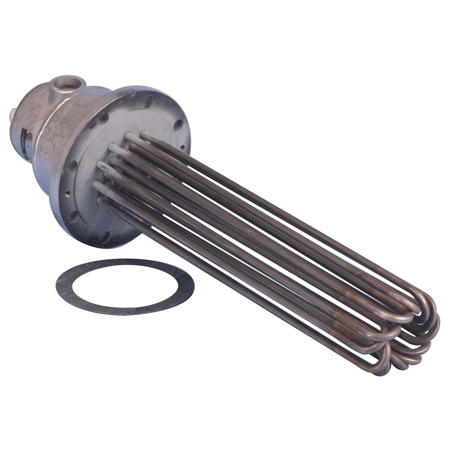 Stainless Steel Flanged Immersion Heater Mild Corrosive Solutions