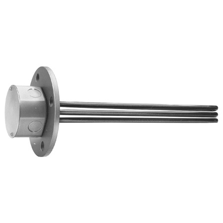 Incoloy Flanged Immersion Heater 6.5 in Square Flange